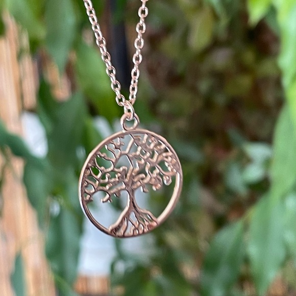 14k rose gold TREE OF LIFE necklace - Picture 7 of 8